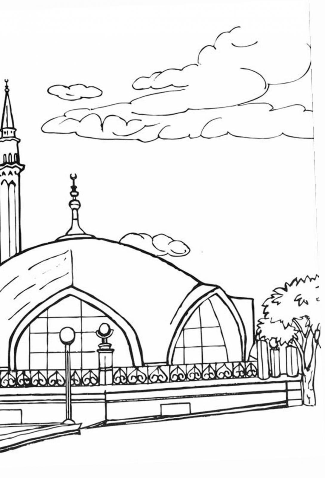 Раскраски Татарстан мечети кул Шариф